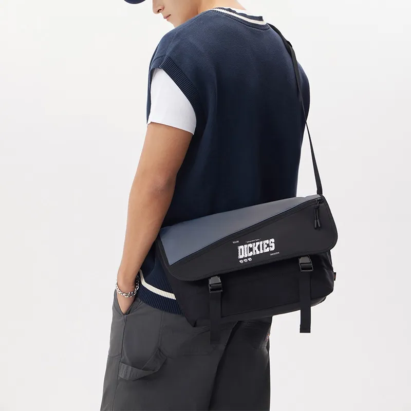 Dickies Nylon Messenger Bag Shoulder Bag Crossbody Bag Regular Unisex Black/Blue-3