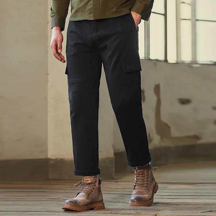 Jeep Casual Shorts Men Pure Black-3