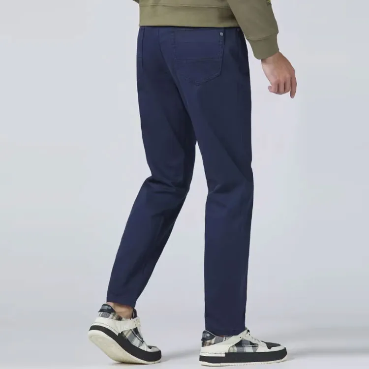 Jeep Casual Pants Men Navy Blue-4