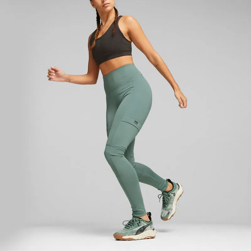 PUMA SEASONS Sports Pants Women's Light Green Gray-3
