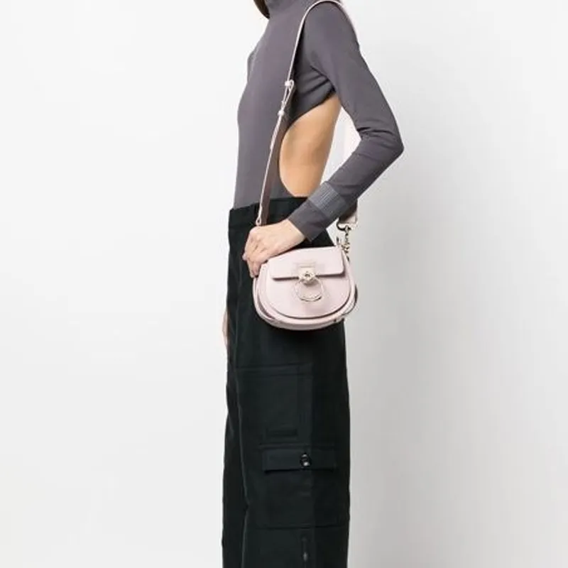 Chloe Tess Calfskin Crossbody Bag, Shoulder Bag Women's Pink-6
