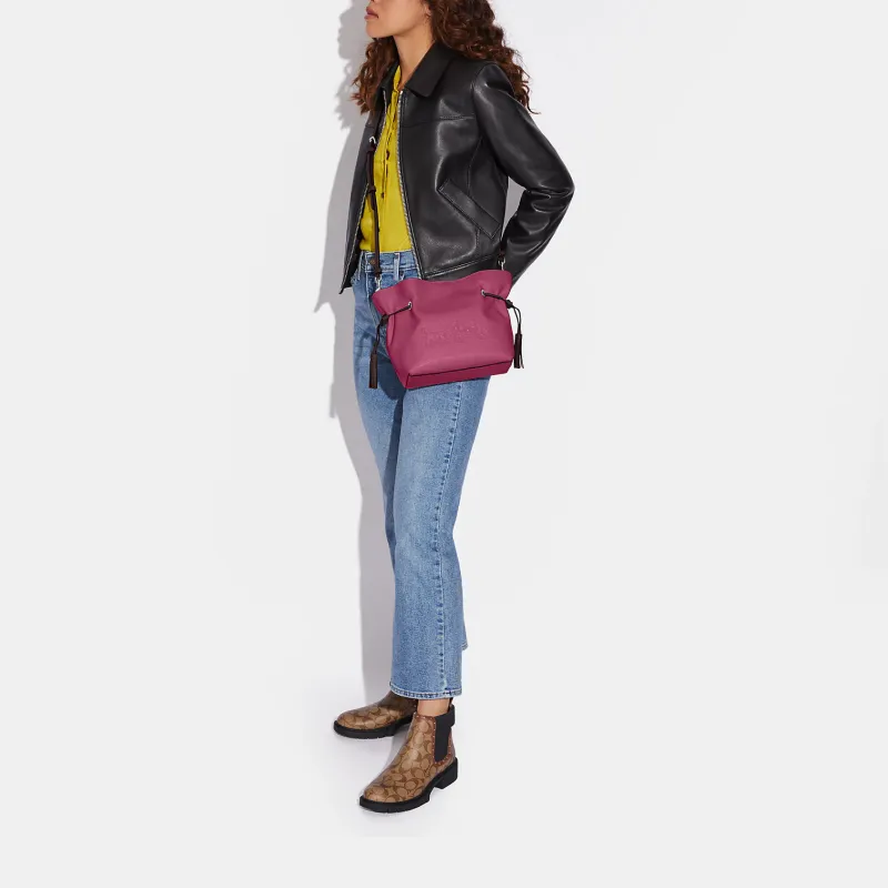 COACH Andy Cow Leather Handbag Shoulder Bag Crossbody Bag Medium Size Women's Light Raspberry-4