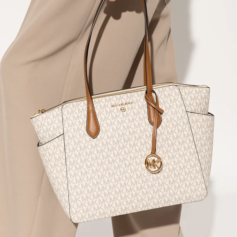MICHAEL KORS Saffiano Leather One Shoulder Handbag Women's Light Umber-2