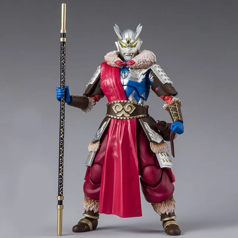 BANDAI S.H.Figuarts Ultraman Zero Sun Wukong Battle Robe Red Action Figures 15cm-5