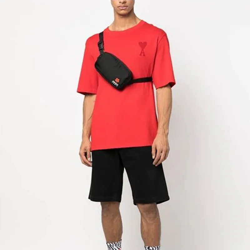 KENZO Nylon Fanny Pack, Shoulder Bag, Crossbody Bag Regular Men's Black-4