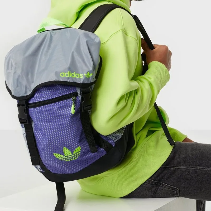Adidas Originals Polyester Backpack Trumpets Unisex Purple/Halo Silver/Signal Green-4