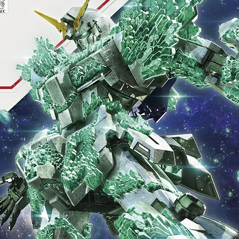 BANDAI MG Unicorn Gundam Mobile Suit Gundam Unicorn Crystal Of Light Gundam Base Limited Green Model Kits-3