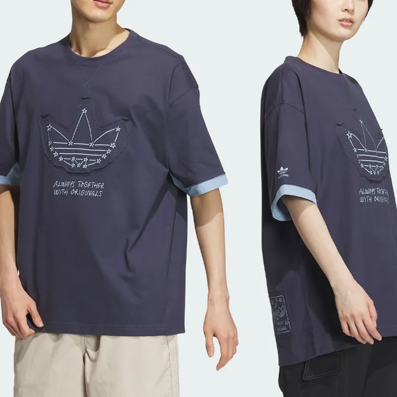 Adidas Originals T Shirt Unisex Navy Blue-4