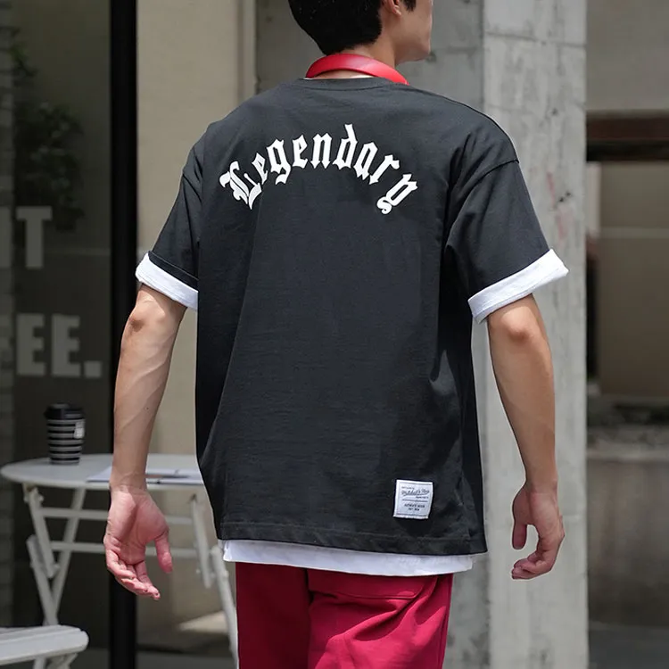 Mitchell & Ness Drop Shoulder Sleeve T-Shirt Men's Black-2