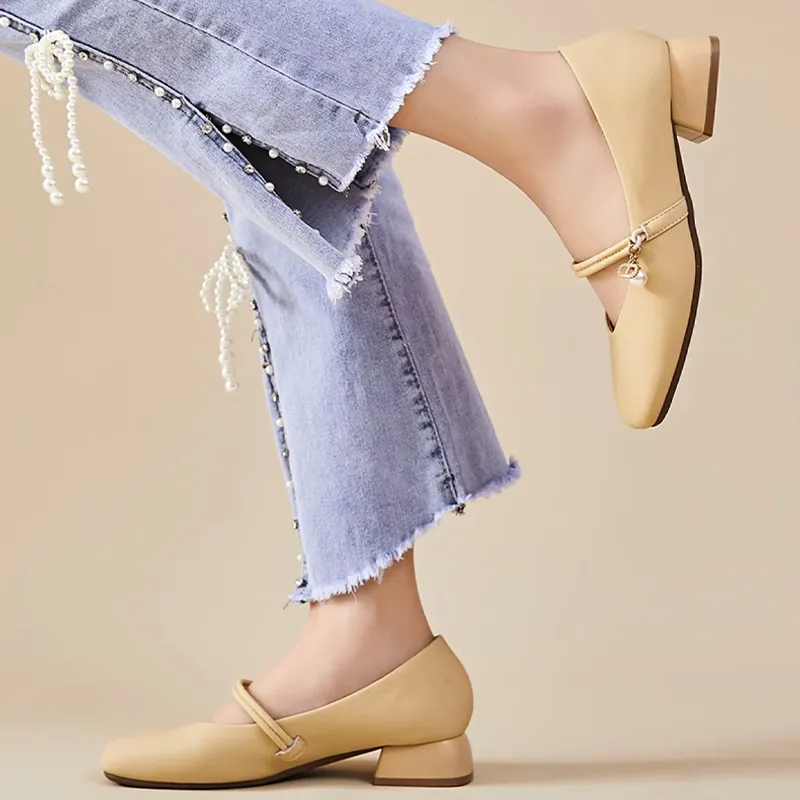 KEKAFU Chunky Heel High Heels 3.5cm Women's-2