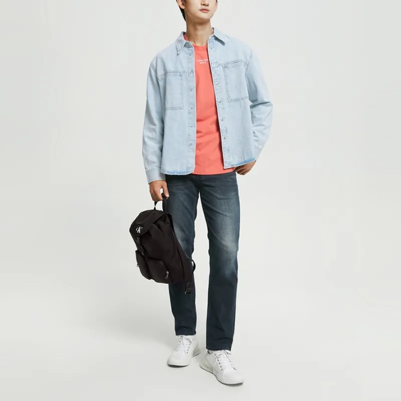 Calvin Klein Shirts Men Denim Light Blue-1