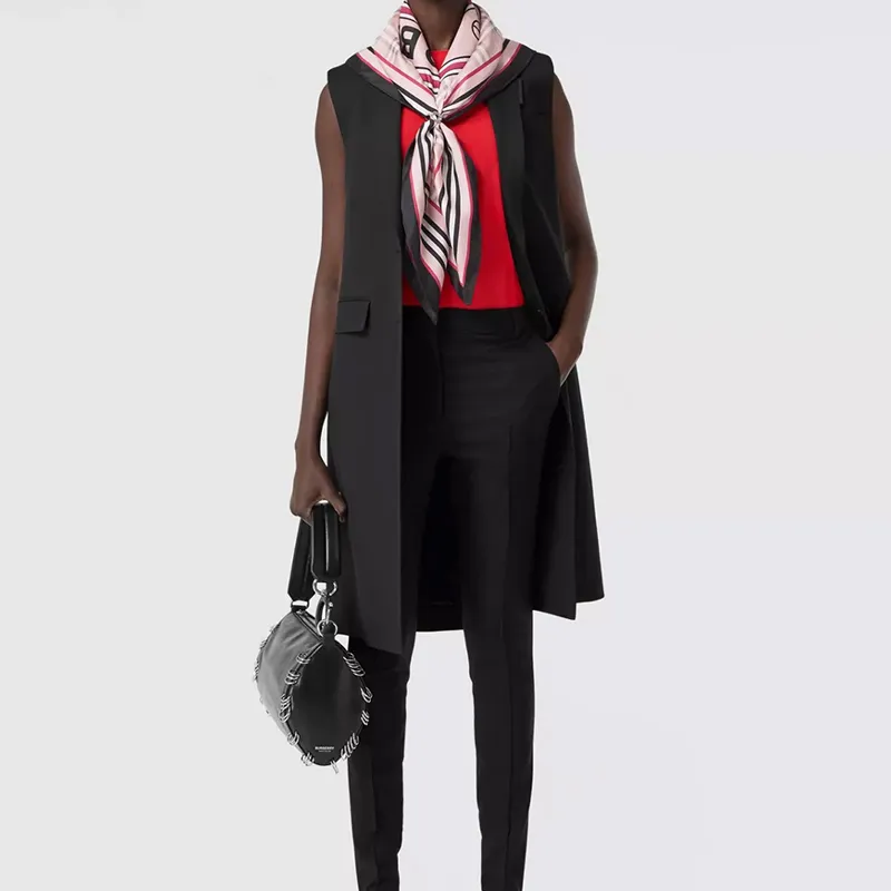 Burberry Silk Scarves Women's Rouge Red-3