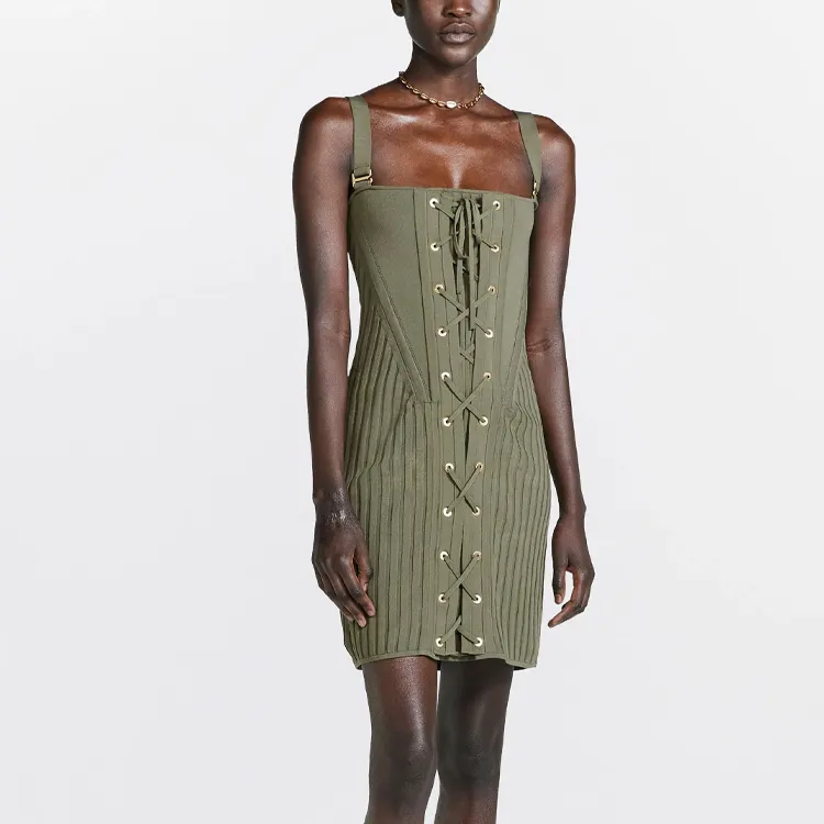 DION LEE Sleeveless Dresses Women's Green-1