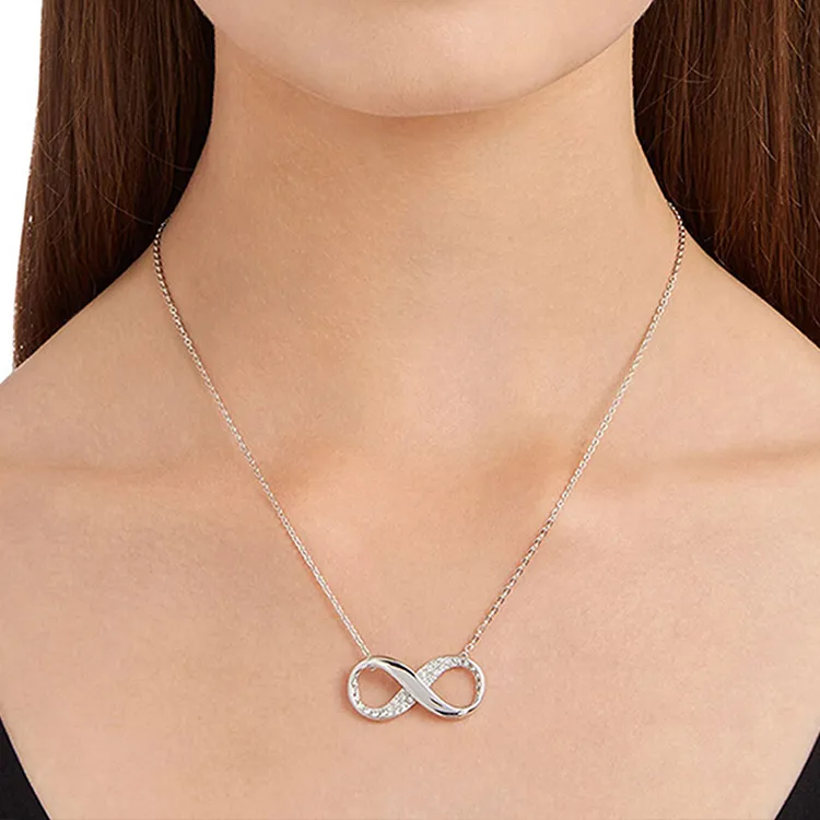 Swarovski Exist Necklaces Women's White Gold-2
