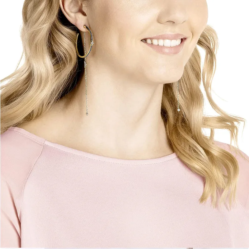 Swarovski Duo Moon Earrings Women's-4