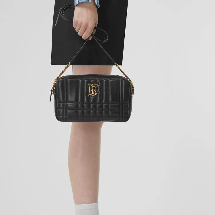 Burberry Quilted Leather Lola Camera Bag Small Black-6