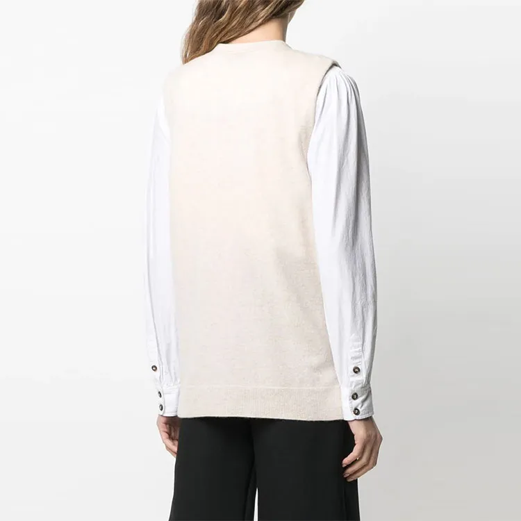 GANNI Cashmere Sweaters Women's Beige-2