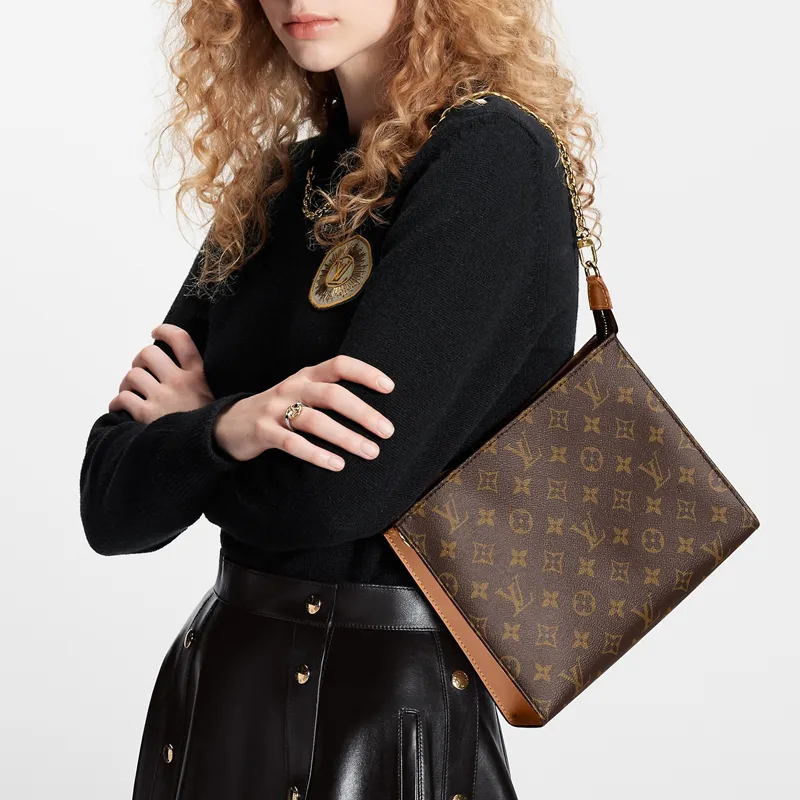 LOUIS VUITTON Toiletry Pouch On Chain Monogram-7