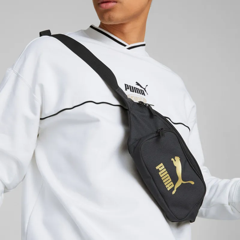 PUMA Fabric Shoulder Bag Crossbody Bag Fanny Pack Regular Unisex Black-4