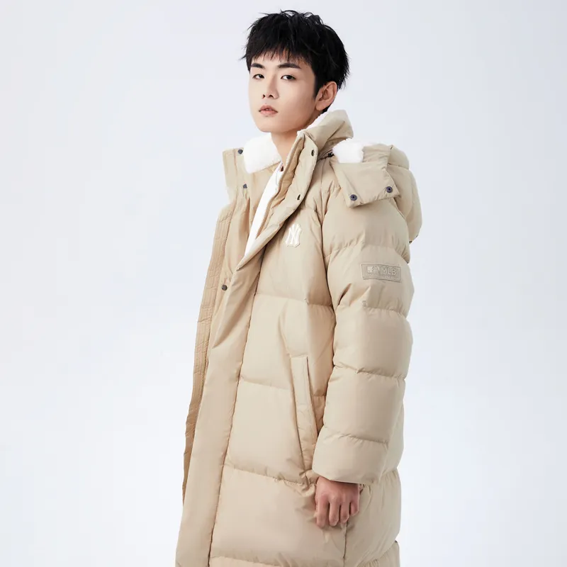 MLB Down Jacket Winter Long Unisex Khaki-6