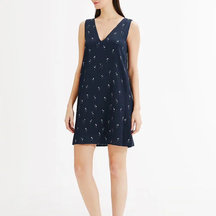 THEORY Sleeveless Dresses Women's Navy Blue-1