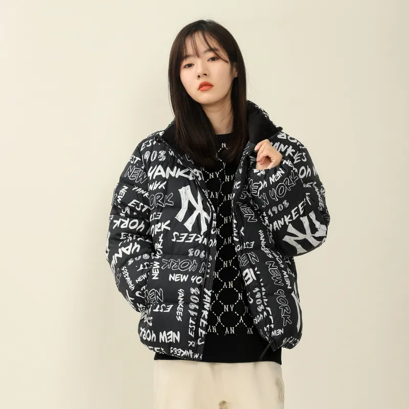 MLB Down Jacket Winter Cropped Unisex Black-3