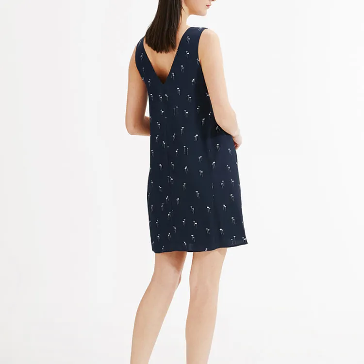 THEORY Sleeveless Dresses Women's Navy Blue-3