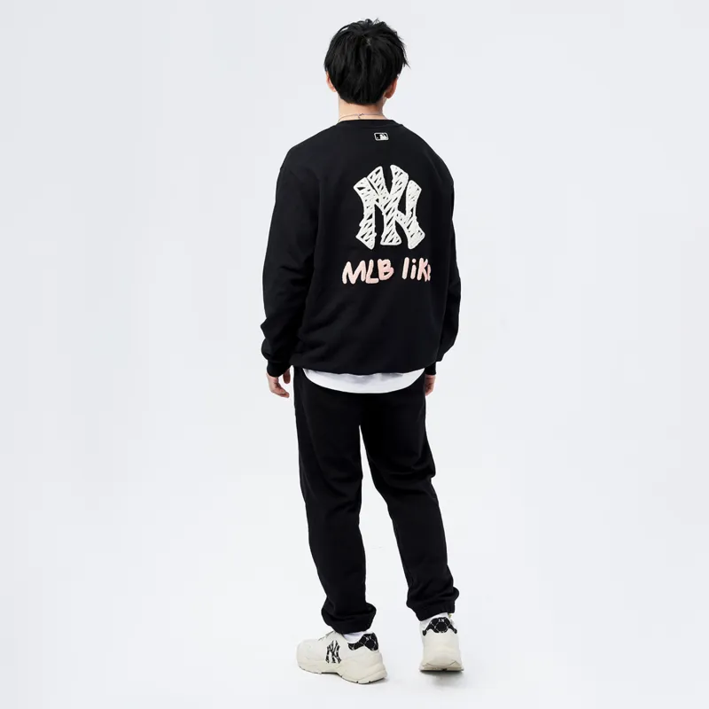 MLB New York Yankees Knitted Sweatpants Unisex Black-5