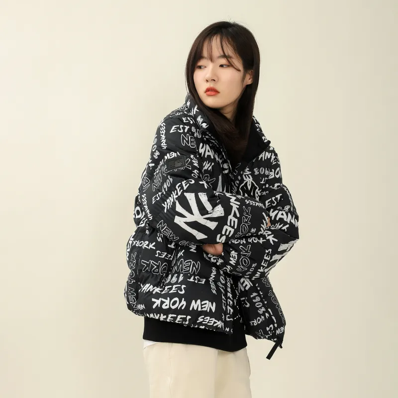 MLB Down Jacket Winter Cropped Unisex Black-4