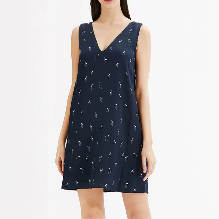 THEORY Sleeveless Dresses Women's Navy Blue-2