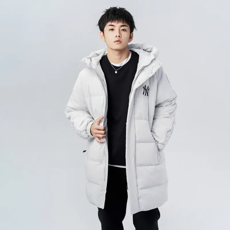 MLB New York Yankees Down Jackets Unisex Light Gray-3