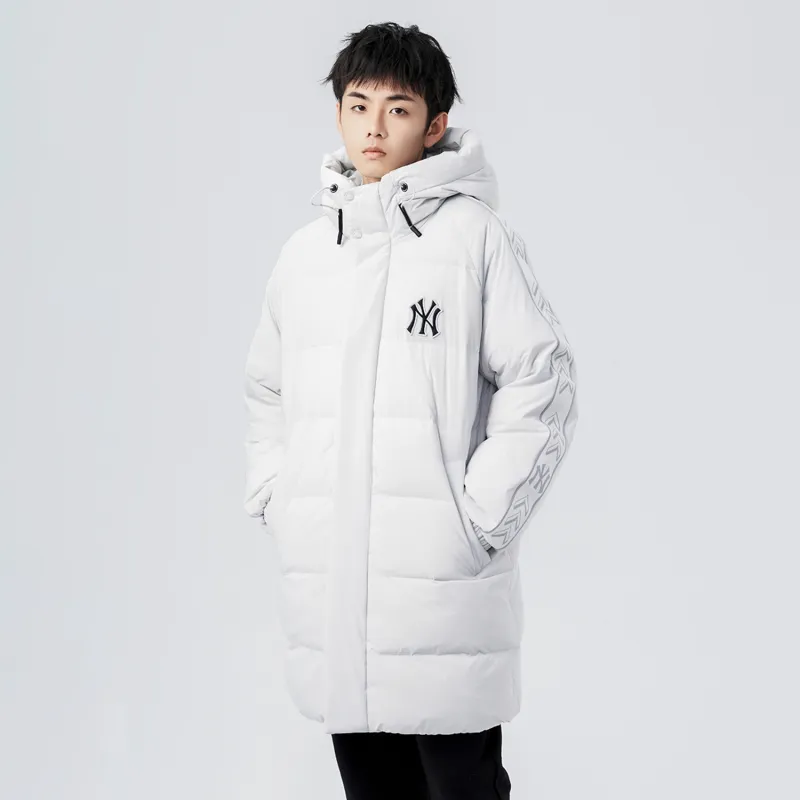 MLB New York Yankees Down Jackets Unisex Light Gray-6