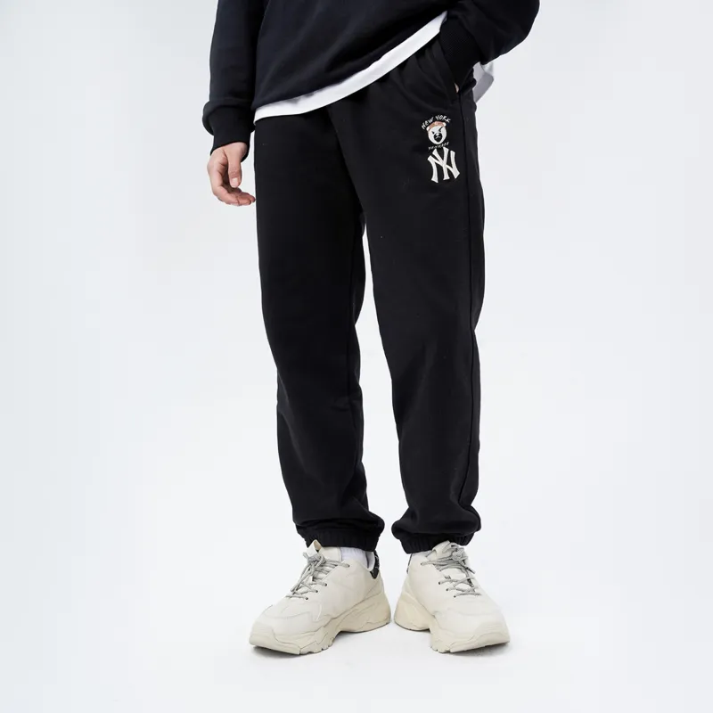 MLB New York Yankees Knitted Sweatpants Unisex Black-3
