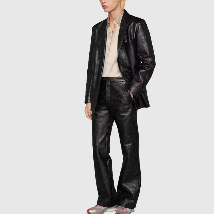 GUCCI Gg Leather Jacket-2