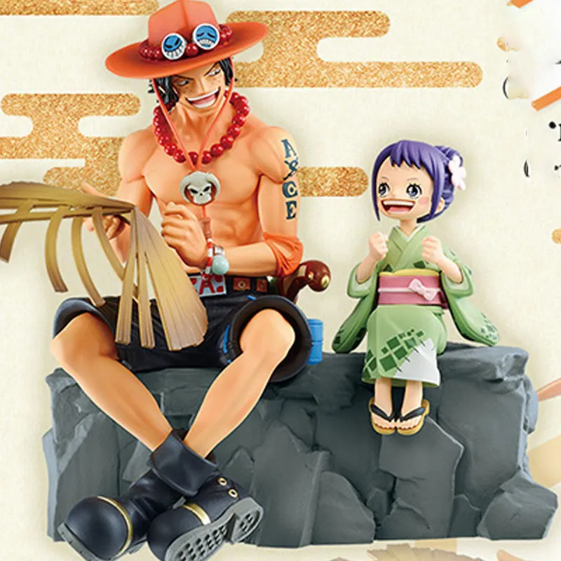 BANDAI Portgas D. Ace One Piece The Land Of Wano Portgas D. Ace & Shirohiko Scale Figures-1