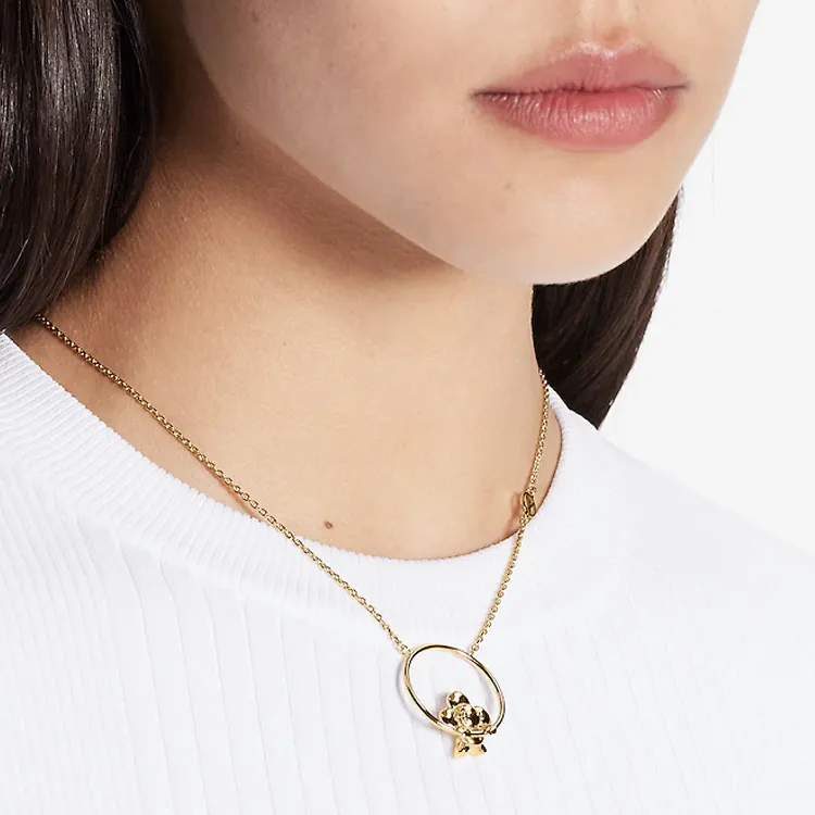 LOUIS VUITTON Vivienne Metal Necklace Women's Gold-2