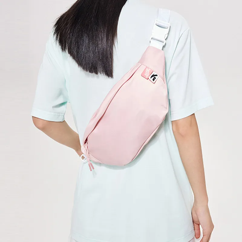 Anta Mr. Friendly Cookie Collaboration Fabric Fanny Pack Regular Unisex Apricot Pink-6