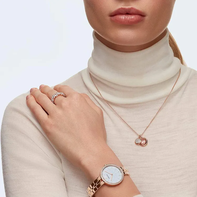 Swarovski Tahlia Rose Gold Plated Necklaces Women's Rose Gold Tone Plated-6