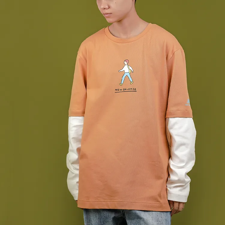 New Balance x Zero Per Zero Set in Sleeve T Shirt Unisex Khaki-2