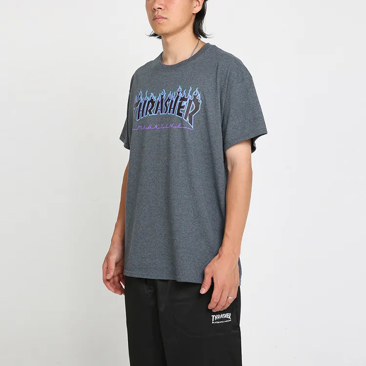 Thrasher T Shirt US Version Unisex Gray Blue-2
