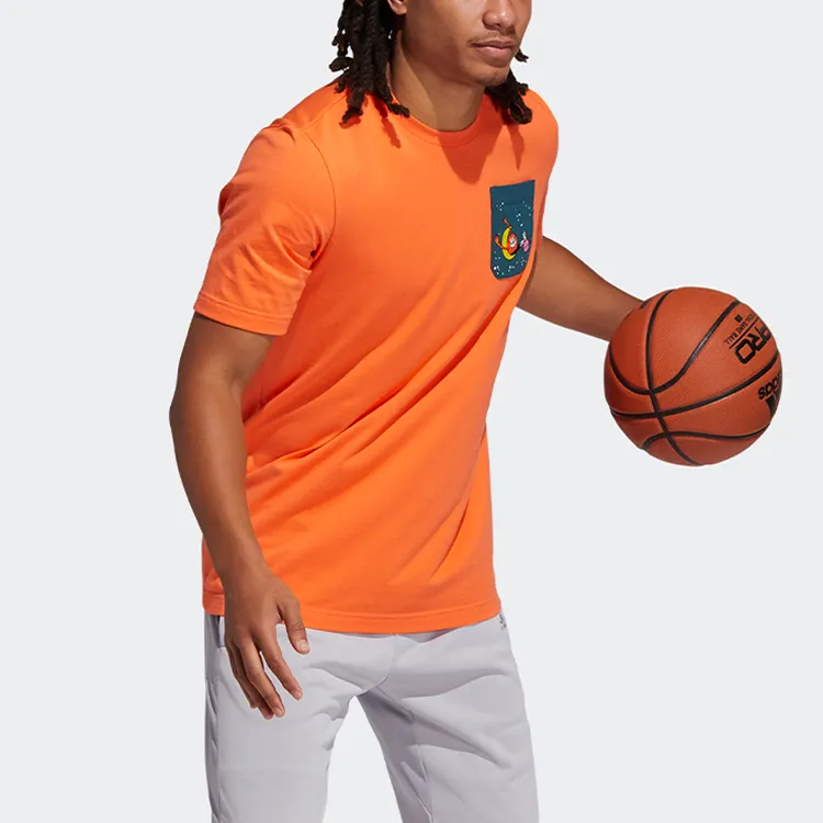 Adidas T Shirts Men Orange Yellow-2