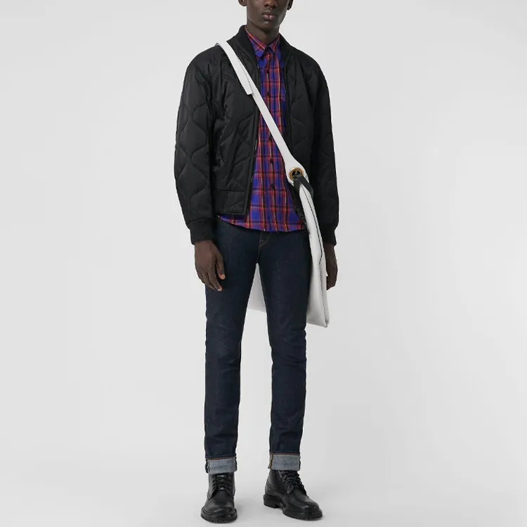 Burberry Shirt Men's Blue Red Plaid-2