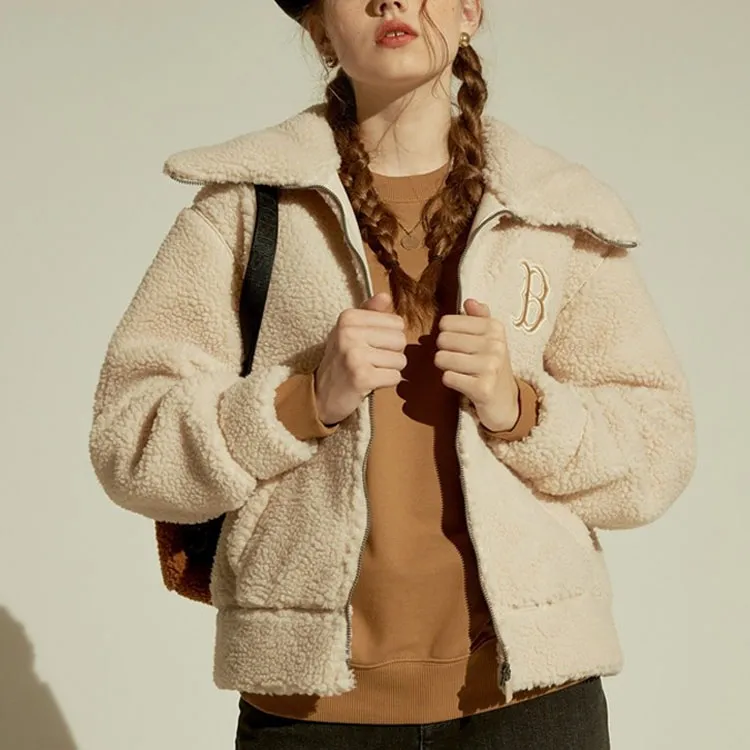 MLB Velvet Jackets Unisex Beige-2