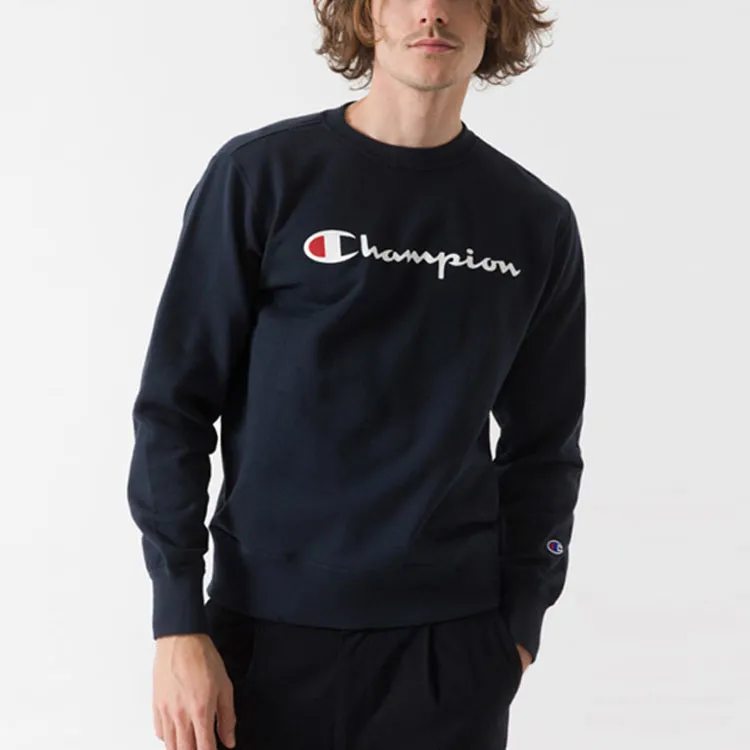 Champion Sweatshirt Japan Version Unisex Navy Blue-1
