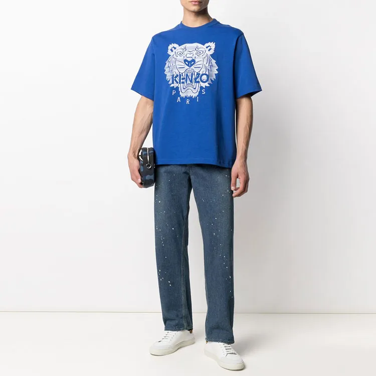 KENZO Classic Tiger Head SS21 T Shirt Men's Blue-1