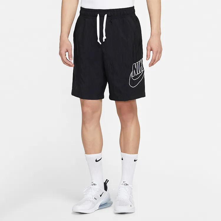 Nike Men Embroidered Casual Shorts Black-3