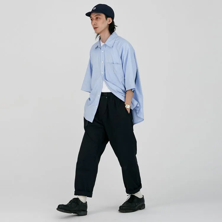 DAKYAM Moderate Casual Pants Unisex Dark Blue-2
