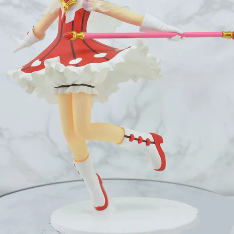 FURYU Sakura Kinomoto Cardcaptor Sakura, Transparent Card Edition, Sakura, Includes Base, 19cm Bonus Gifts-8