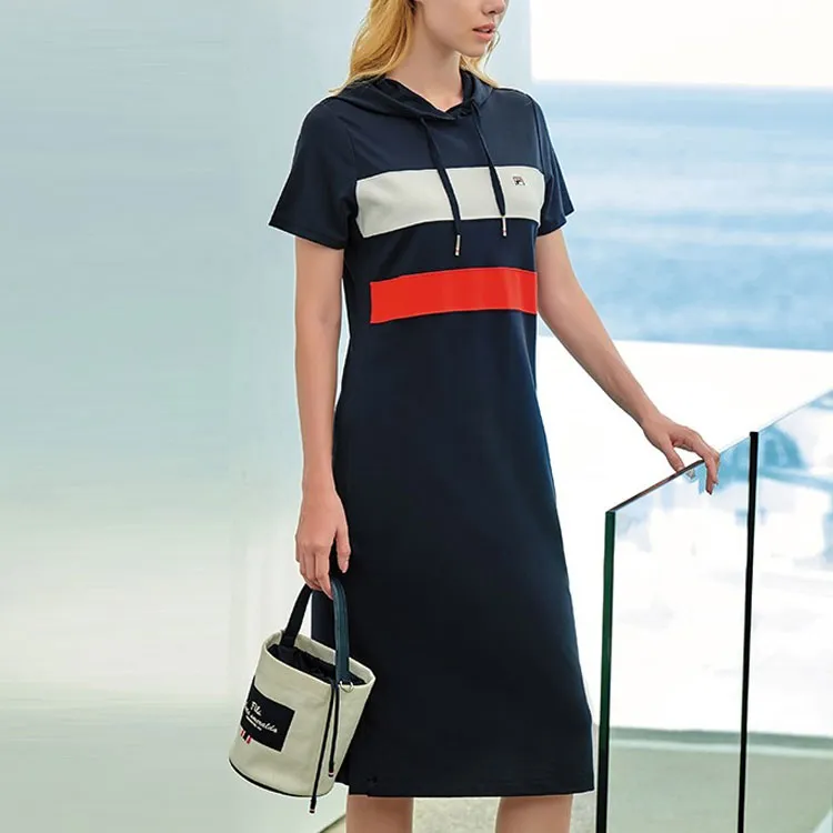 FILA Short Sleeved Dresses Women's Legend Blue-4