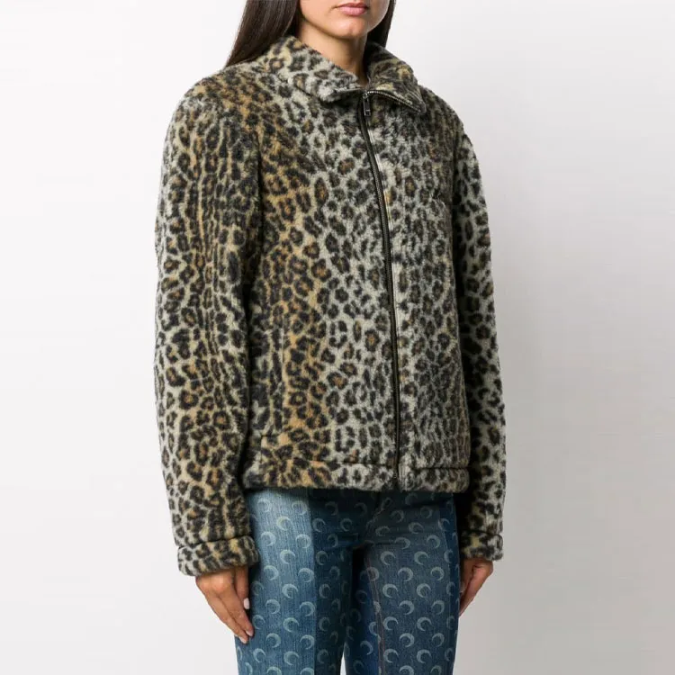 AMBUSH Leopard Fleece Jacket 'Brown'-3